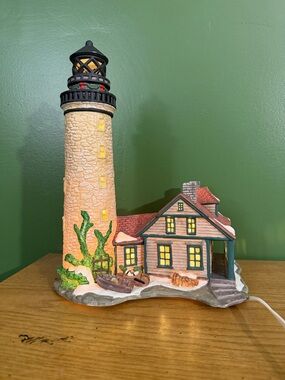 Lighted Coastal Lighthouse Holiday Decor - cape Christiana lighthouse